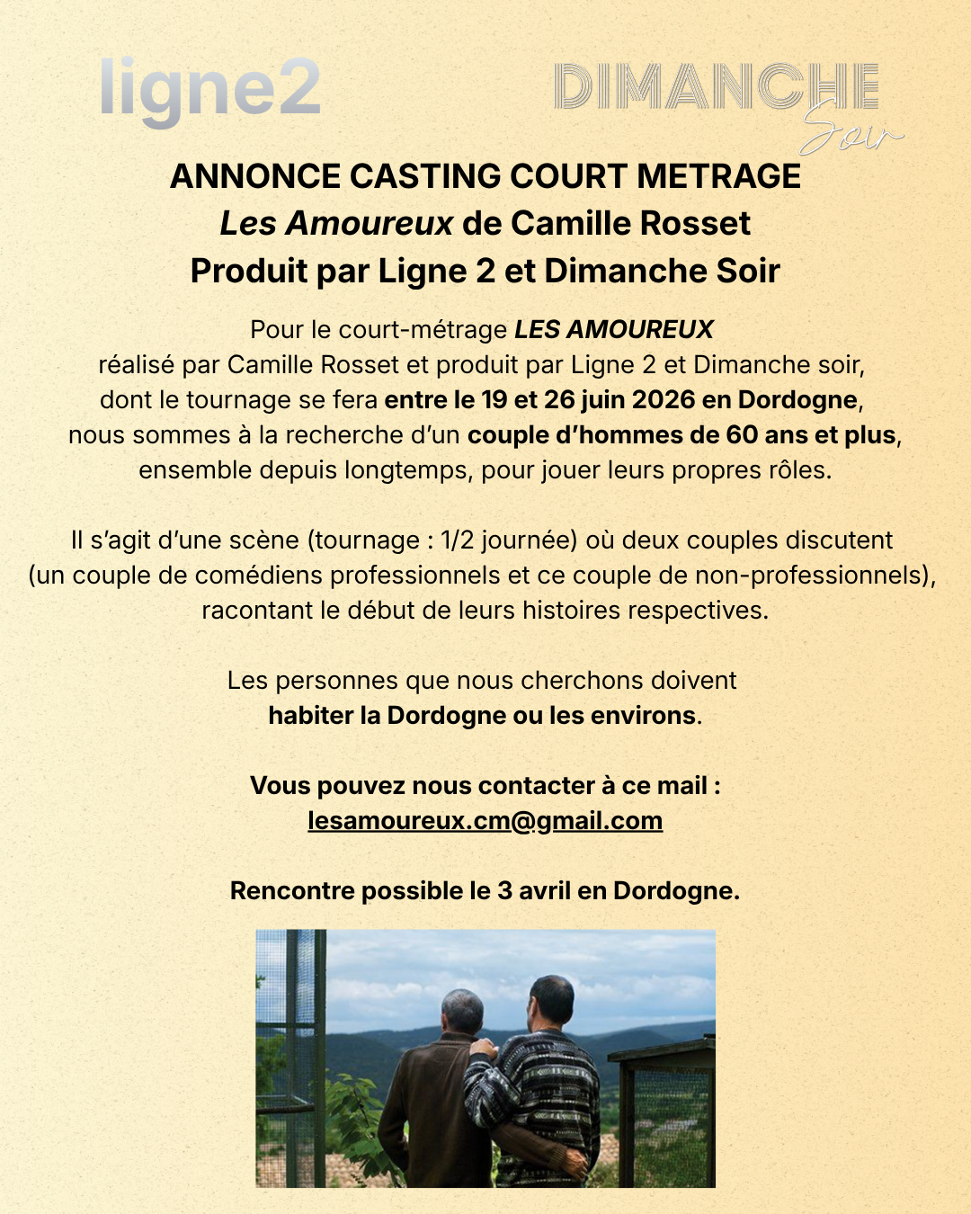 CASTING COUPLE HOMMES - CM LES AMOUREUX