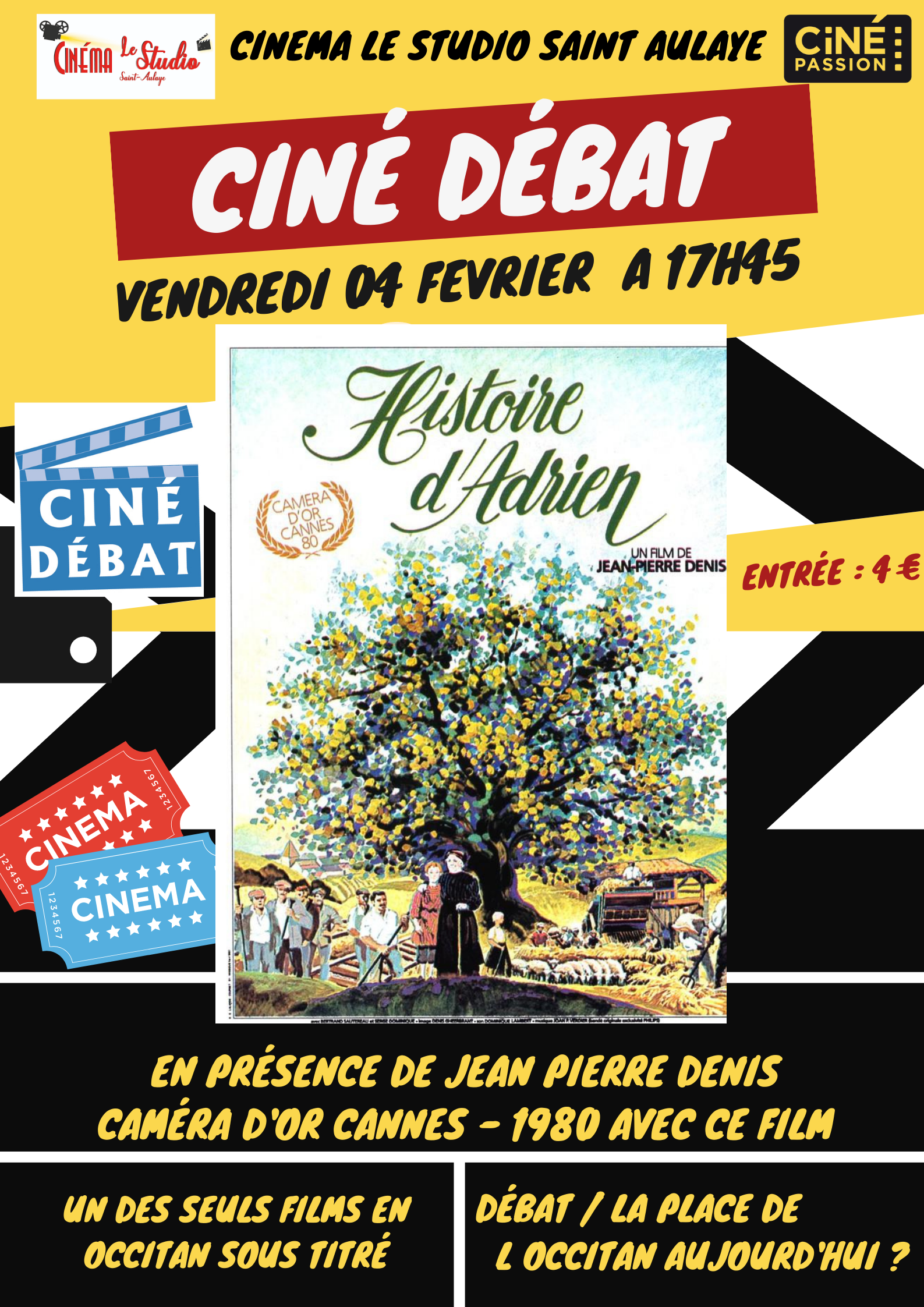 Ciné-débat VEN 4 février - Cinéma Le Studio de Saint-Aulaye