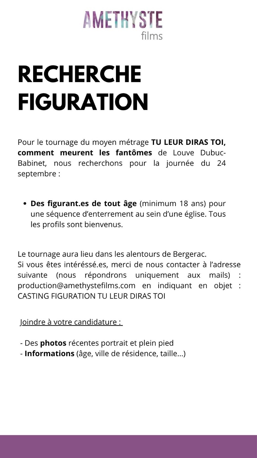 CASTING - COURT-MÉTRAGE